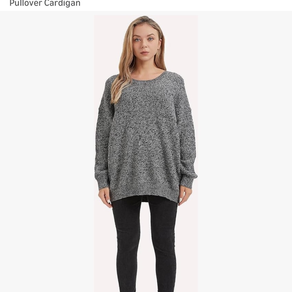 Amazon Women's Gray Pullover Cardigan